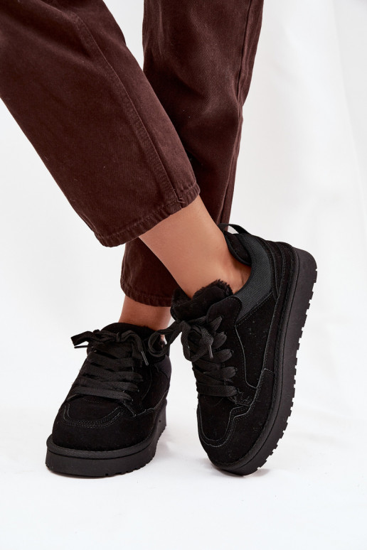 Tenisky model obuvi Dámske zahriať sa s kožušinou vo vnútri čierna Cyrissa Tenisky model obuvi Dámske zahriať sa s kožušinou vo vnútri čierna Cyrissa