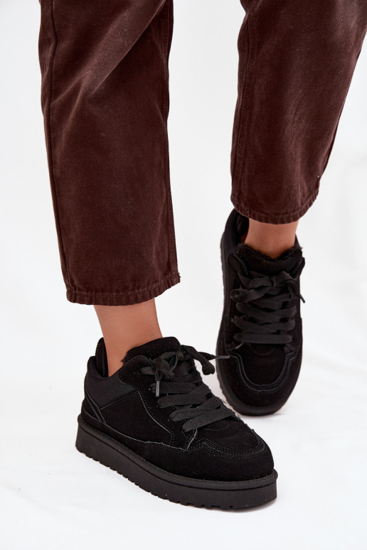 Tenisky model obuvi Dámske zahriať sa s kožušinou vo vnútri čierna Cyrissa Tenisky model obuvi Dámske zahriať sa s kožušinou vo vnútri čierna Cyrissa