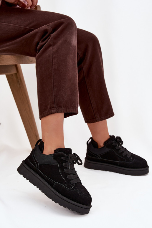 Tenisky model obuvi Dámske zahriať sa s kožušinou vo vnútri čierna Cyrissa Tenisky model obuvi Dámske zahriať sa s kožušinou vo vnútri čierna Cyrissa