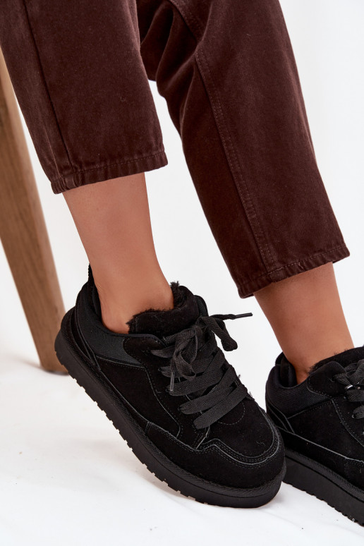 Tenisky model obuvi Dámske zahriať sa s kožušinou vo vnútri čierna Cyrissa Tenisky model obuvi Dámske zahriať sa s kožušinou vo vnútri čierna Cyrissa