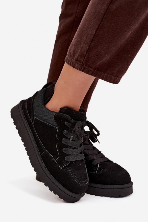 Tenisky model obuvi Dámske zahriať sa s kožušinou vo vnútri čierna Cyrissa Tenisky model obuvi Dámske zahriať sa s kožušinou vo vnútri čierna Cyrissa