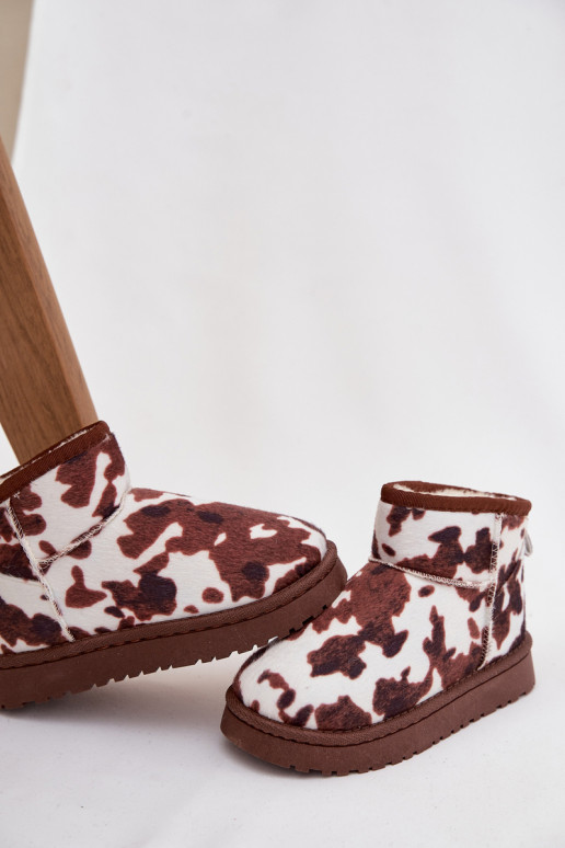 Snehule deti mládež zahriať sa s kožušinou vo vnútri IN Łaty biely-Hnedá farba Mireya Snehule deti mládež zahriať sa s kožušinou vo vnútri IN Łaty biely-Hnedá farba Mireya