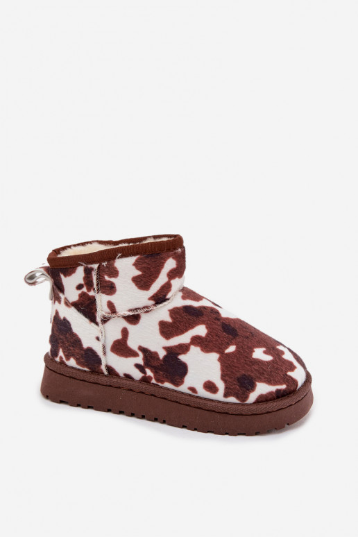 Snehule deti mládež zahriať sa s kožušinou vo vnútri IN Łaty biely-Hnedá farba Mireya Snehule deti mládež zahriať sa s kožušinou vo vnútri IN Łaty biely-Hnedá farba Mireya