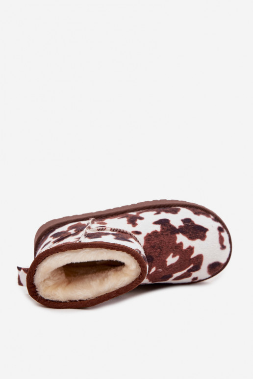 Snehule deti mládež zahriať sa s kožušinou vo vnútri IN Łaty biely-Hnedá farba Mireya Snehule deti mládež zahriať sa s kožušinou vo vnútri IN Łaty biely-Hnedá farba Mireya