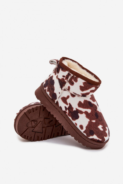 Snehule deti mládež zahriať sa s kožušinou vo vnútri IN Łaty biely-Hnedá farba Mireya Snehule deti mládež zahriať sa s kožušinou vo vnútri IN Łaty biely-Hnedá farba Mireya