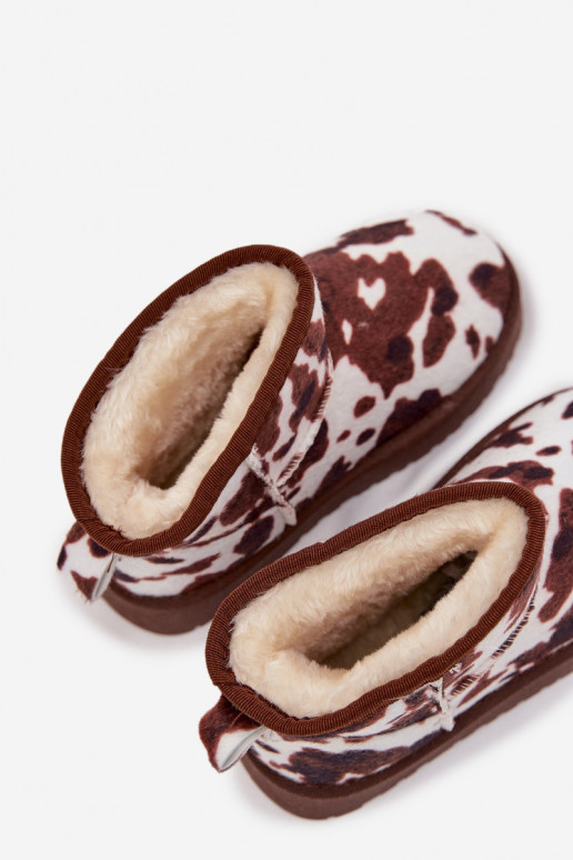 Snehule deti mládež zahriať sa s kožušinou vo vnútri IN Łaty biely-Hnedá farba Mireya Snehule deti mládež zahriať sa s kožušinou vo vnútri IN Łaty biely-Hnedá farba Mireya