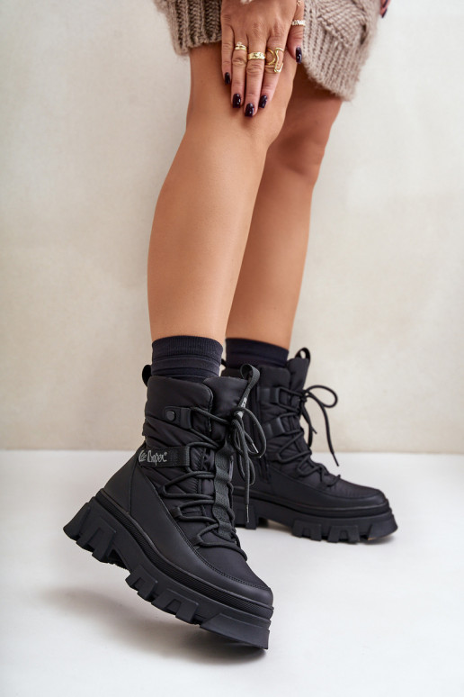 Snehule Dámske Zapnuté Hrad Lee Cooper LCJ-24-47-3144 čierna