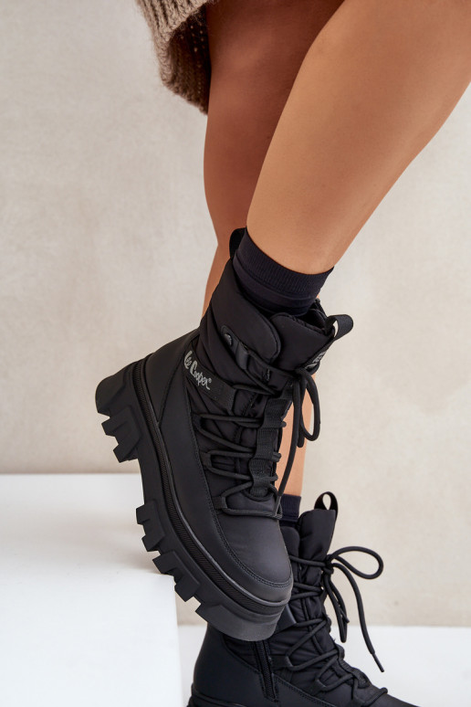 Snehule Dámske Zapnuté Hrad Lee Cooper LCJ-24-47-3144 čierna