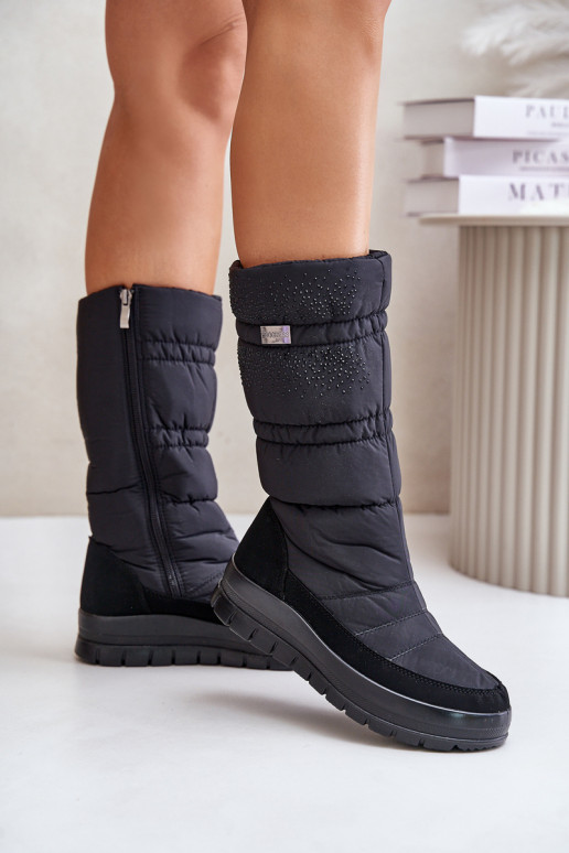 Dámske Snehule S Dekoráciou Progress PROGJ-24-147 čierna Dámske Snehule S Dekoráciou Progress PROGJ-24-147 čierna