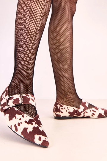 Hnedé baleríny s kravskými... 2