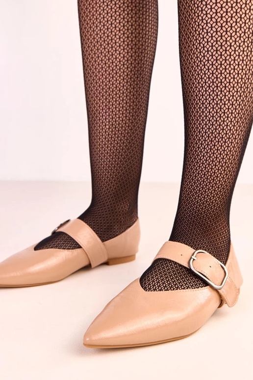 Pieskové baleríny so sponou Lena