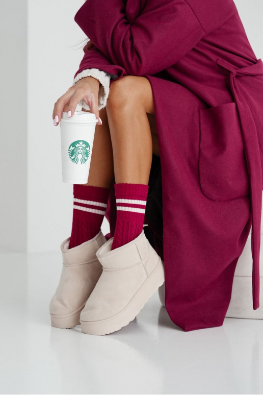 Ponožky Dámske INarkocz S pruhmi bordová Ponožky Dámske INarkocz S pruhmi bordová