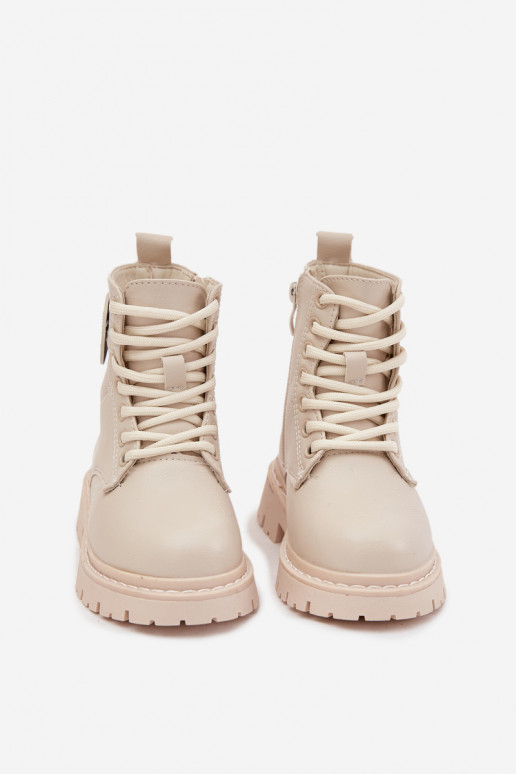 Čižmy deti zahriať sa s kožušinou vo vnútri s ozdobami LOVE béžová Rosaira Čižmy deti zahriať sa s kožušinou vo vnútri s ozdobami LOVE béžová Rosaira