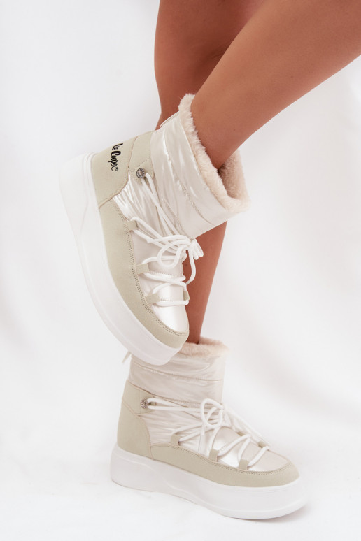 Snehule Dámske s platformou Lee Cooper LCJ-25-03-3815 biela farba