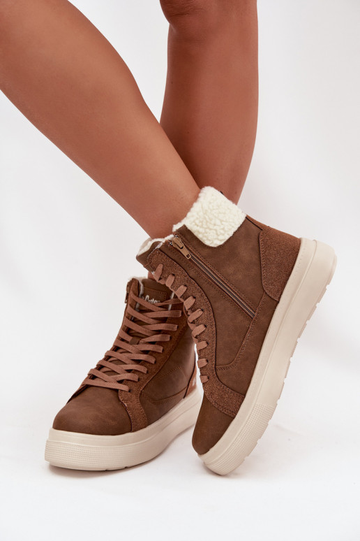 Zimné čižmy Dámske s otepľovaním Lee Cooper LCJ-25-01-3735 Hnedá farba Zimné čižmy Dámske s otepľovaním Lee Cooper LCJ-25-01-3735 Hnedá farba