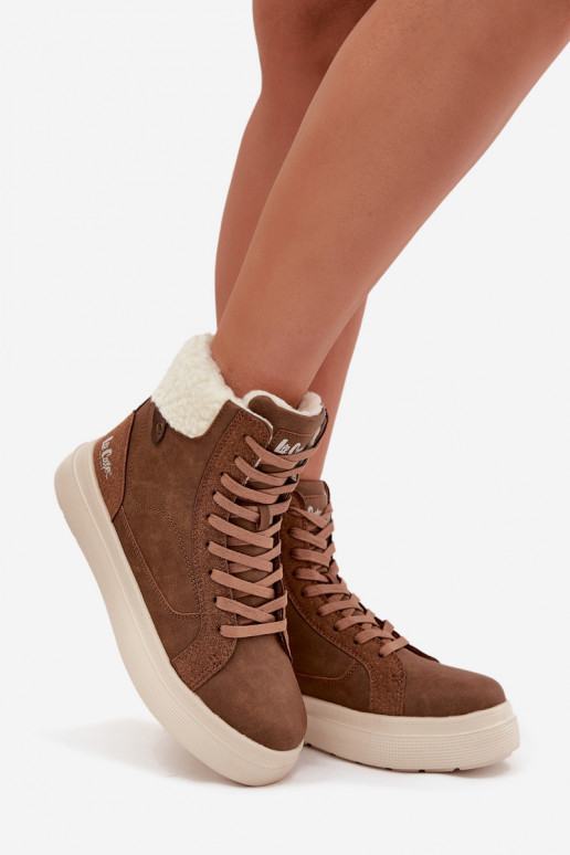Zimné čižmy Dámske s otepľovaním Lee Cooper LCJ-25-01-3735 Hnedá farba