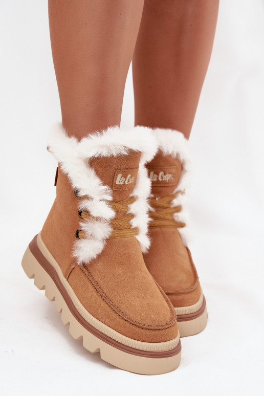 Snehule DámskeZapnutéturalnego zo semišuu Lee Cooper LCJ-25-01-3738 Hnedá farba