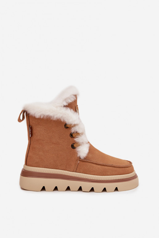 Snehule DámskeZapnutéturalnego zo semišuu Lee Cooper LCJ-25-01-3738 Hnedá farba