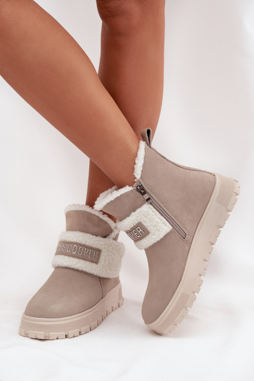 Snehule Dámske čižmyZapnutéturalnego zo semišuu s otepľovaním Lee Cooper LCJ-25-01-3739 sivá Snehule Dámske čižmyZapnutéturalnego zo semišuu s otepľovaním Lee Cooper LCJ-25-01-3739 sivá