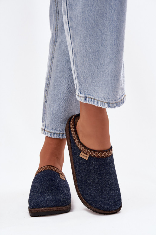 Papuče DámskeHaftem Inblu NL000009 tmavomodrá