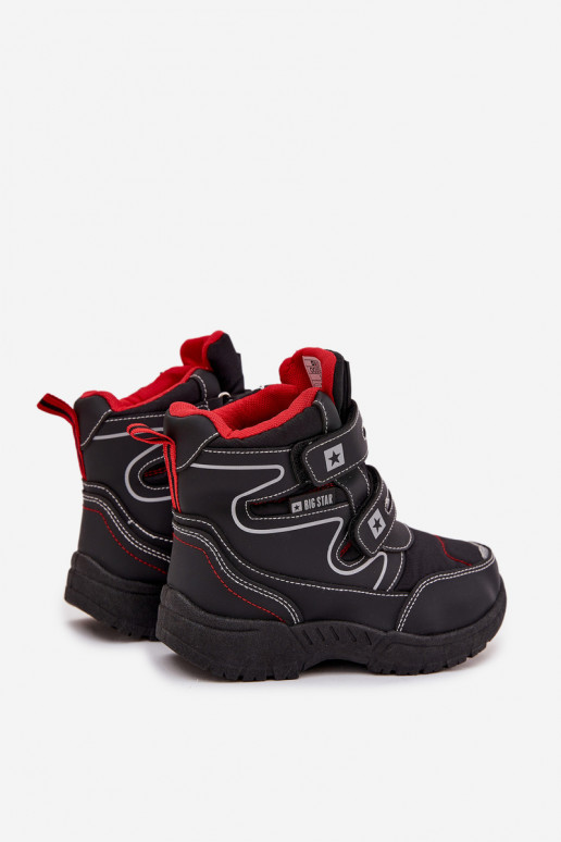 Zateplené detské snehové topánky "Big Star" OO374049 čierne