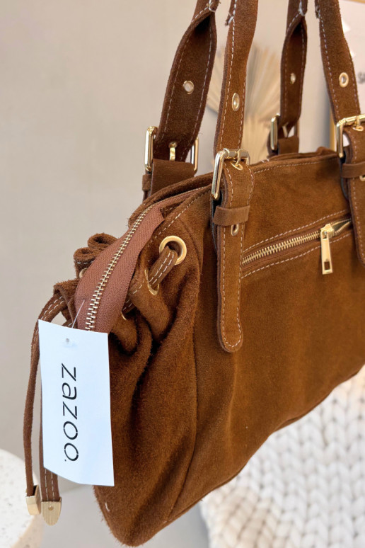 KabelkaZapnutéturalnego zo semišuu Hnedá farba Danira