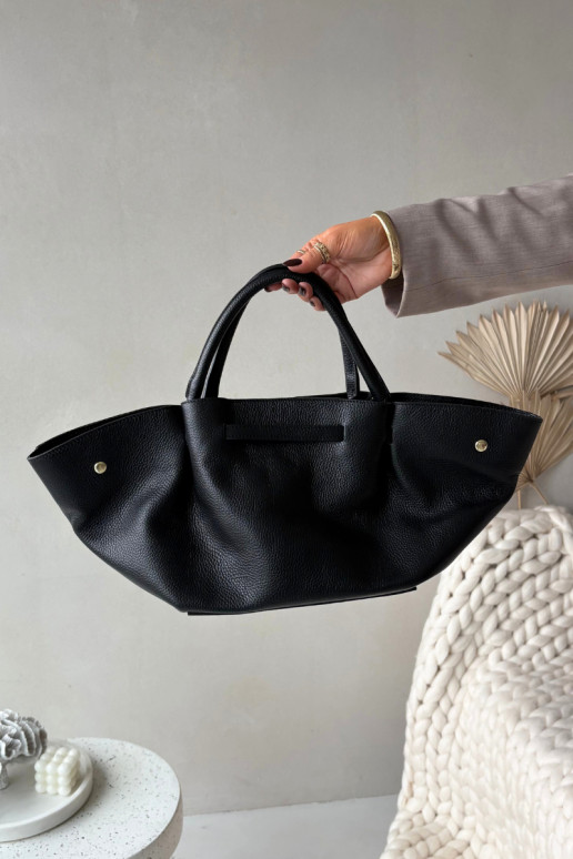 KabelkaZapnutéturalnej Skóry čierna Fiorenza