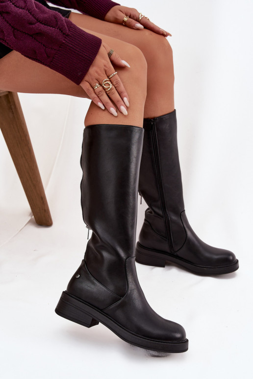 Kožené Teplé čižmy Máciejka A7164-01 čierna Kožené Teplé čižmy Máciejka A7164-01 čierna