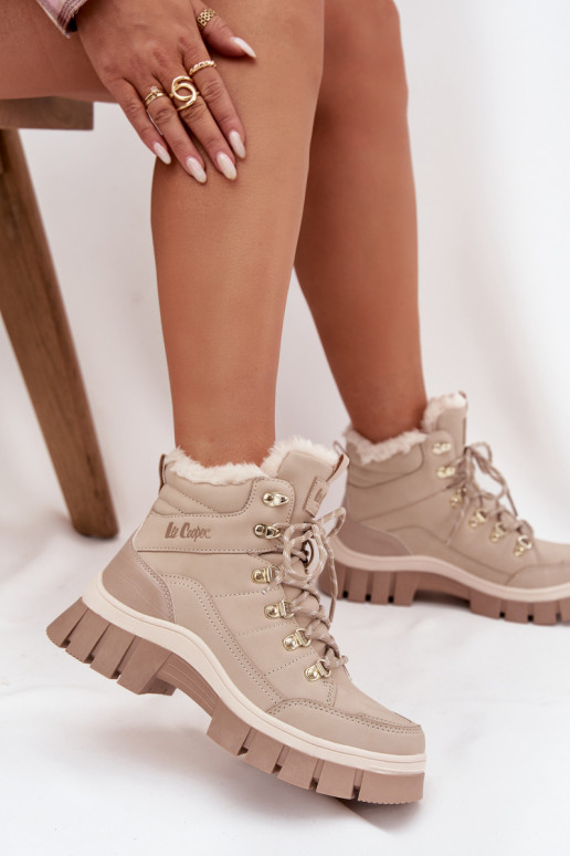 zahriať sa topánky Dámske Lee Cooper LCJ-25-31-3910 béžová zahriať sa topánky Dámske Lee Cooper LCJ-25-31-3910 béžová