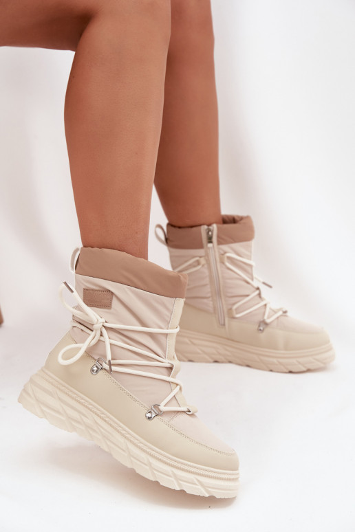 Snehule Dámske Zapnuté Hrad Lee Cooper LCJ-25-44-3931 béžová