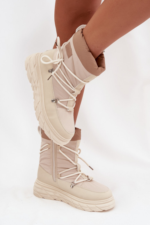 Snehule Dámske Zapnuté Hrad Lee Cooper LCJ-25-44-3931 béžová