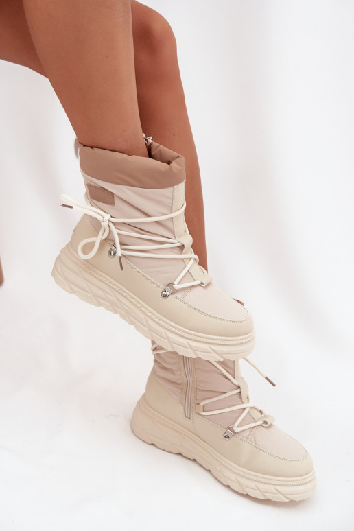 Snehule Dámske Zapnuté Hrad Lee Cooper LCJ-25-44-3931 béžová Snehule Dámske Zapnuté Hrad Lee Cooper LCJ-25-44-3931 béžová