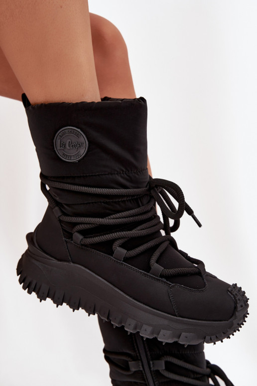 Kožené Snehule s platformou Lee Cooper LCJ-25-12-3660 čierna Kožené Snehule s platformou Lee Cooper LCJ-25-12-3660 čierna