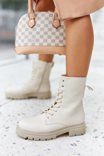 Vysoká Pracovné členkové topánky béžová Rozelle