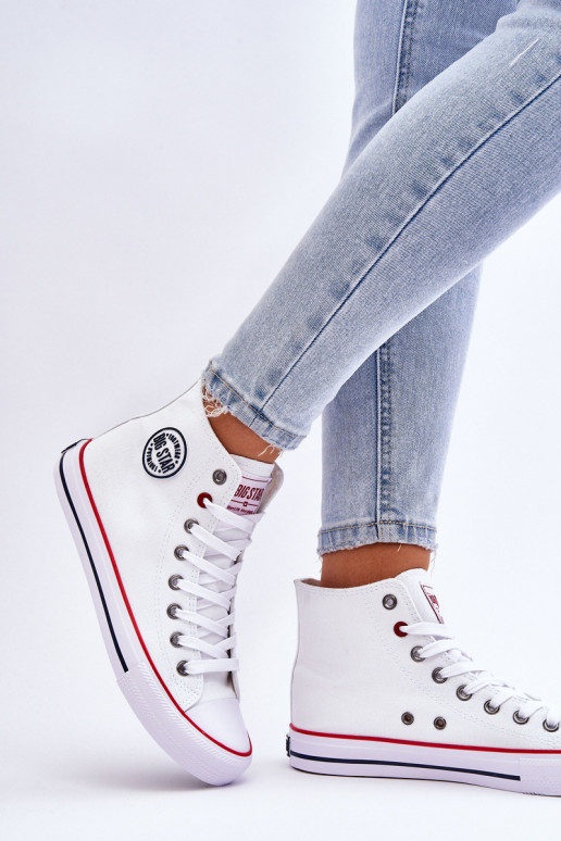 Dámske Klasický model ležérne topánky s čižmami Big Star T274026 biela farba