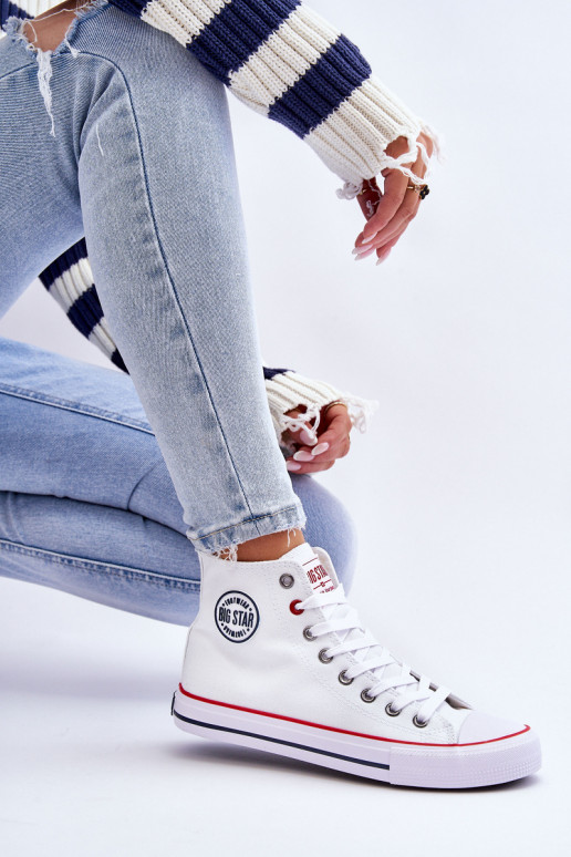 Dámske Klasický model ležérne topánky s čižmami Big Star T274026 biela farba