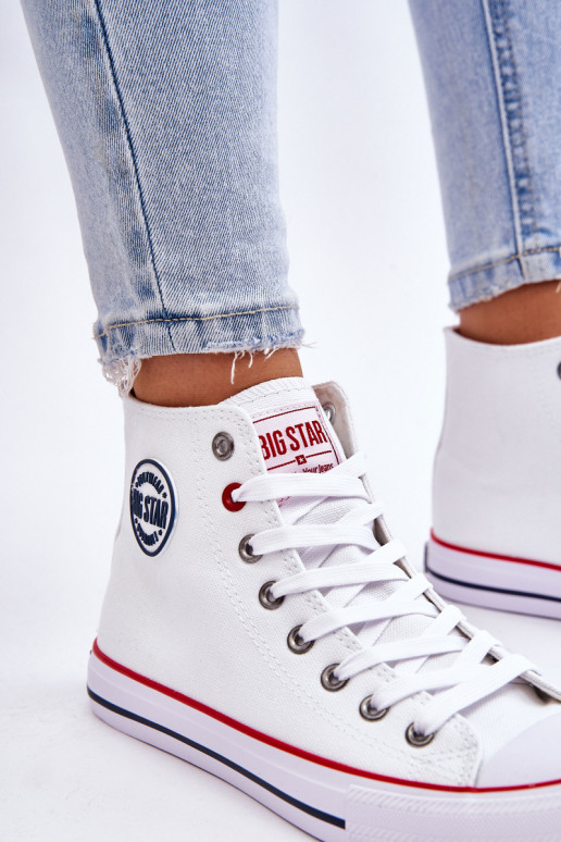 Dámske Klasický model ležérne topánky s čižmami Big Star T274026 biela farba