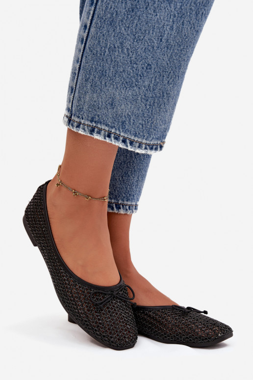 Balerínky S vrkočom I Kokardką čierna Belirra