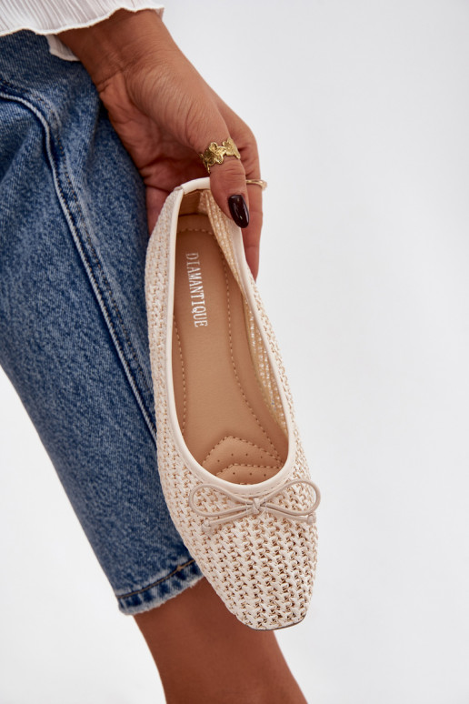 Balerínky S vrkočom I Kokardką slonovina Belirra