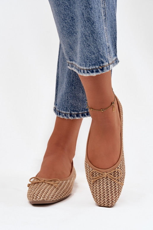 Balerínky S vrkočom I Kokardką Hnedá farba Belirra