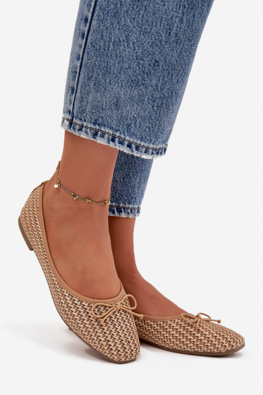 Balerínky S vrkočom I Kokardką Hnedá farba Belirra