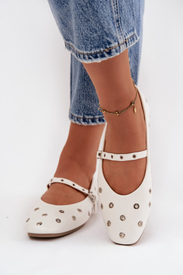 Balerínky Dámske Ze strieborná farbami Elementami biela farba Márivon 2