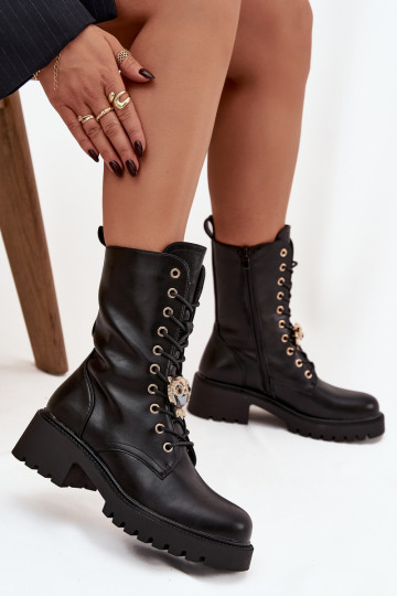 Pracovné členkové topánky Dámske s ozdobami čierna Jorayne