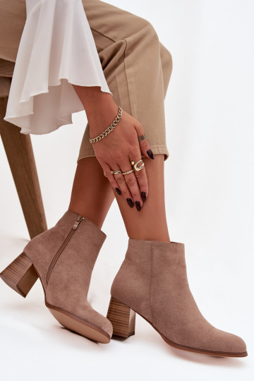 Dámske čižmy z eko semišuoIne béžová Márilou