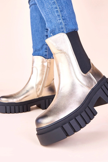 Zlaté čižmy na platforme s... 2
