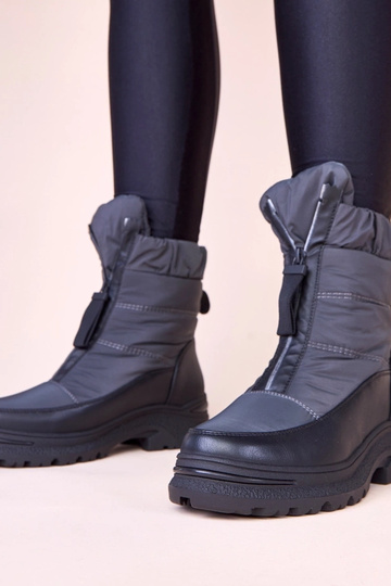 Sivé snehové topánky so...