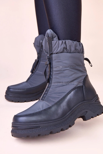 Sivé snehové topánky so... 2