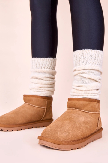 Hnedé teplé snehové topánky...