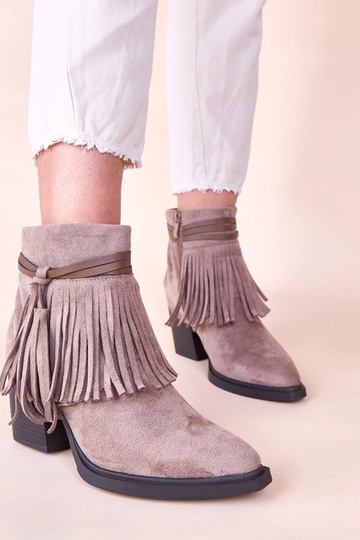 Tmavé pieskové čižmy na... 2