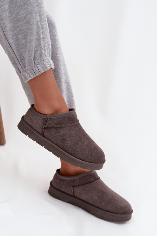 Snehule Dámske zahriať sa s kožušinou vo vnútri sivá Serenne